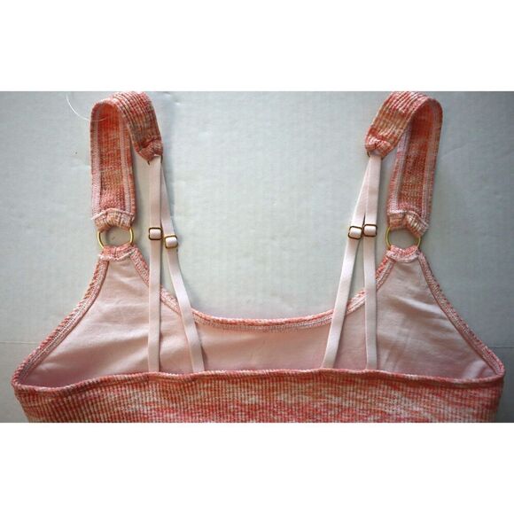 Aerie Women's Sz L Beach Peach Seamless Ring Longline Crop Top Bralette - Picture 5 of 16